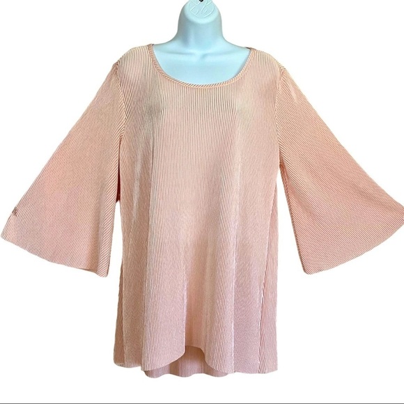 Cato Pink Flare Bell Sleeve Blouse Large - Picture 1 of 11